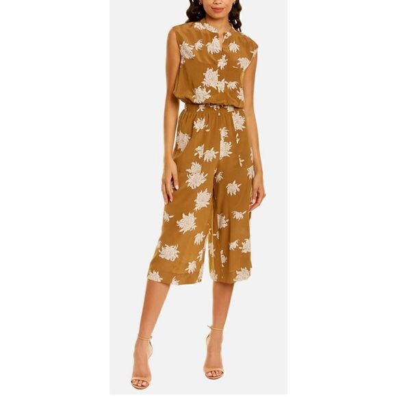 Vince Chrysanthemum Silk
Jumpsuit Women's Brown Xs New No Tags - Picture 1 of 6